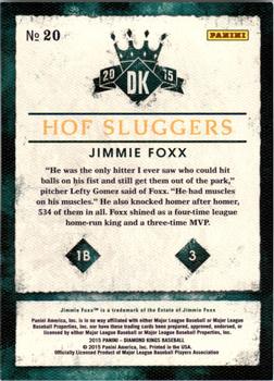 2015 Panini Diamond Kings - HOF Sluggers #20 Jimmie Foxx Back
