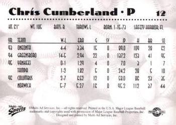 1997 Multi-Ad AA All-Stars #12 Chris Cumberland Back