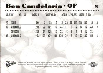 1997 Multi-Ad AA All-Stars #8 Ben Candelaria Back