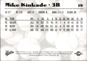 1997 Multi-Ad AA All-Stars #19 Mike Kinkade Back