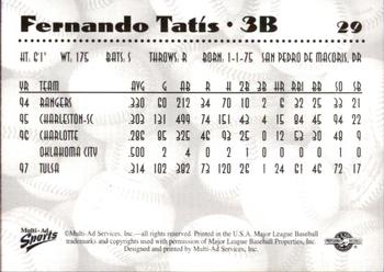 1997 Multi-Ad AA All-Stars #29 Fernando Tatis Back