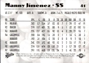 1997 Multi-Ad AA All-Stars #41 Manny Jimenez Back