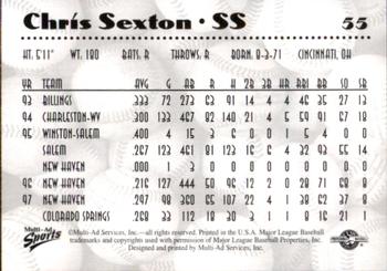 1997 Multi-Ad AA All-Stars #55 Chris Sexton Back