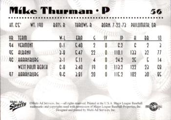 1997 Multi-Ad AA All-Stars #56 Mike Thurman Back
