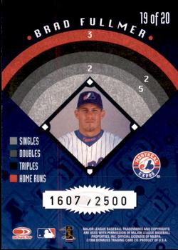 1998 Leaf Rookies & Stars - Major League Hard Drives #19 Brad Fullmer Back
