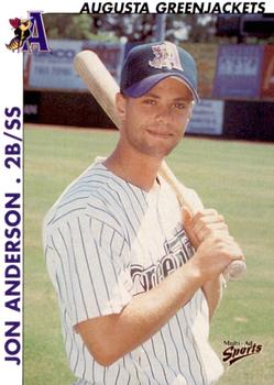 2000 Multi-Ad Augusta GreenJackets #1 Jon Anderson Front