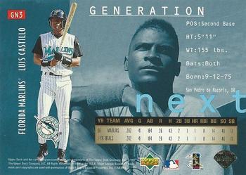1997 Upper Deck UD3 - Generation Next #GN3 Luis Castillo Back
