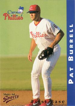 2000 Multi-Ad Clearwater Phillies #4 Pat Burrell Front
