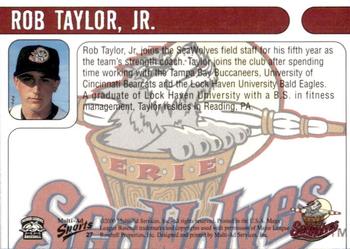 2000 Multi-Ad Erie SeaWolves #NNO25 Rob Taylor Jr. Back