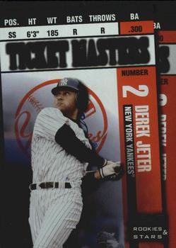 1998 Leaf Rookies & Stars - Ticket Masters #6 Derek Jeter / Andy Pettitte Front