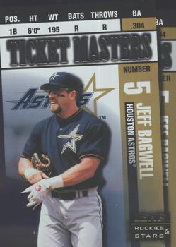 1998 Leaf Rookies & Stars - Ticket Masters #7 Jeff Bagwell / Craig Biggio Front