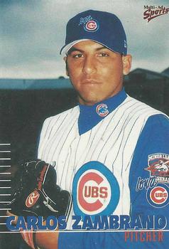 2000 Multi-Ad Iowa Cubs #6 Carlos Zambrano Front