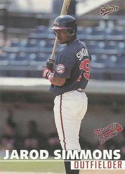 2000 Multi-Ad Macon Braves #NNO Jerod Simmons Front