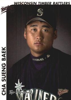 2000 Multi-Ad Midwest League Top Prospects (Numbered) #28 Cha Seung Baek Front