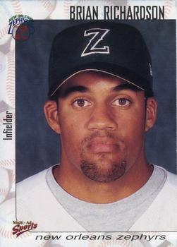 2000 Multi-Ad New Orleans Zephyrs #20 Brian Richardson Front