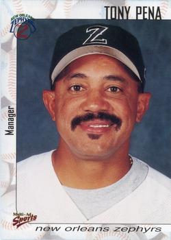 2000 Multi-Ad New Orleans Zephyrs #23 Tony Pena Front