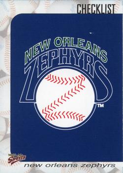 2000 Multi-Ad New Orleans Zephyrs #28 Checklist Front