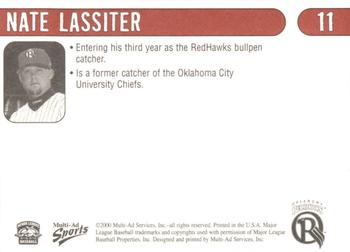 2000 Multi-Ad Oklahoma RedHawks #11 Nate Lassiter Back