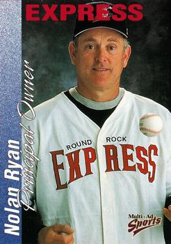 2000 Multi-Ad Round Rock Express #1 Nolan Ryan Front