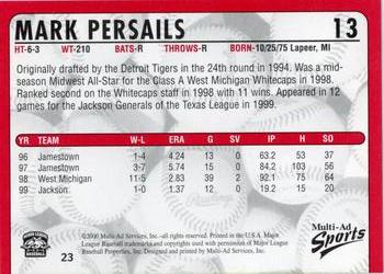 2000 Multi-Ad Round Rock Express #23 Mark Persails Back