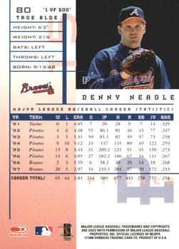 1998 Leaf Rookies & Stars - True Blue #80 Denny Neagle Back