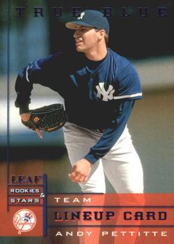 1998 Leaf Rookies & Stars - True Blue #190 Andy Pettitte Front
