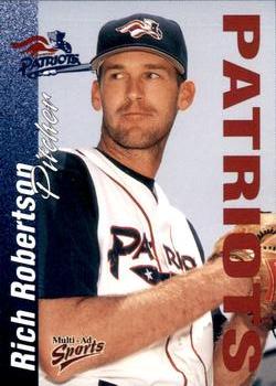 2000 Multi-Ad Somerset Patriots #24 Rich Robertson Front