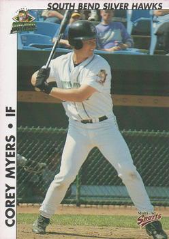 2000 Multi-Ad South Bend Silver Hawks #15 Corey Myers Front