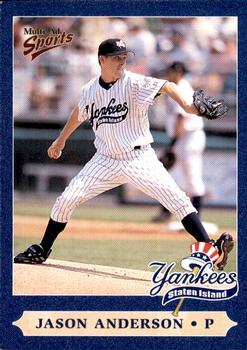 2000 Multi-Ad Staten Island Yankees #2 Jason Anderson Front