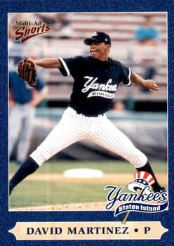 2000 Multi-Ad Staten Island Yankees #17 David Martinez Front