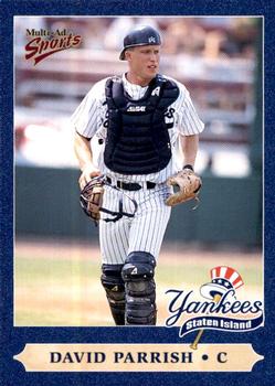2000 Multi-Ad Staten Island Yankees #20 David Parrish Front