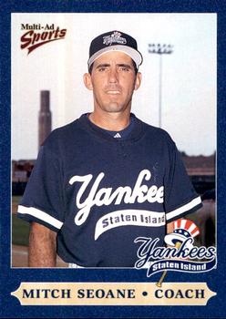 2000 Multi-Ad Staten Island Yankees #34 Mitch Seoane Front