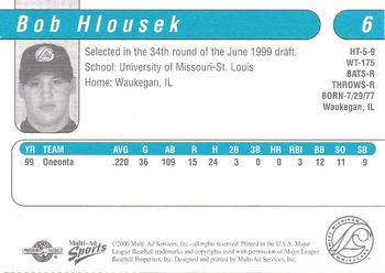 2000 Multi-Ad West Michigan Whitecaps #NNO Bob Hlousek Back