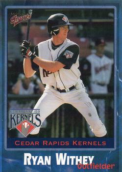 2001 Multi-Ad Cedar Rapids Kernels #27 Ryan Withey Front