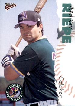 2001 Multi-Ad Augusta GreenJackets #18 Andrew Riepe Front