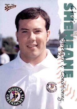 2001 Multi-Ad Augusta GreenJackets #30 Chris Sheheane Front