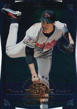 1998 Leaf - Fractal Diamond Axis #43 Mike Mussina Front