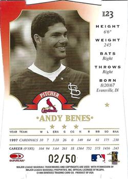 1998 Leaf - Fractal Diamond Axis #123 Andy Benes Back
