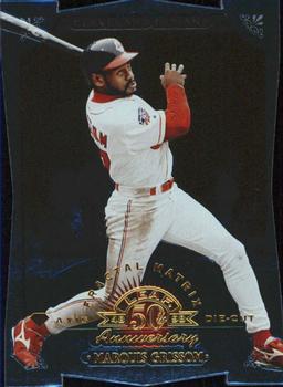 1998 Leaf - Fractal Diamond Axis #128 Marquis Grissom Front