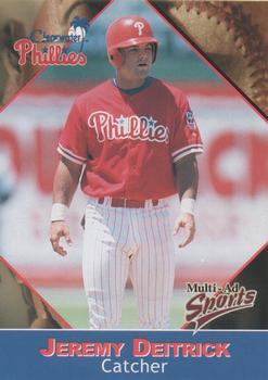 2001 Multi-Ad Clearwater Phillies #6 Jeremy Deitrick Front