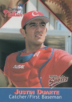 2001 Multi-Ad Clearwater Phillies #7 Justin Duarte Front