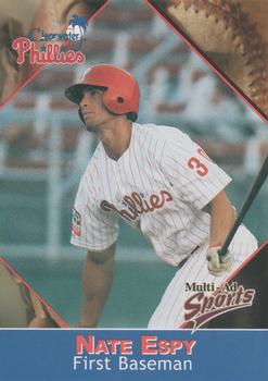 2001 Multi-Ad Clearwater Phillies #8 Nate Espy Front