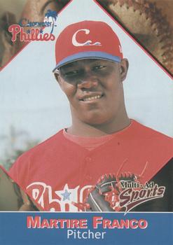 2001 Multi-Ad Clearwater Phillies #9 Martire Franco Front