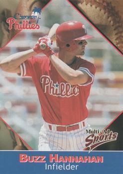 2001 Multi-Ad Clearwater Phillies #12 Buzz Hannahan Front