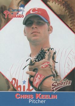 2001 Multi-Ad Clearwater Phillies #16 Chris Keelin Front