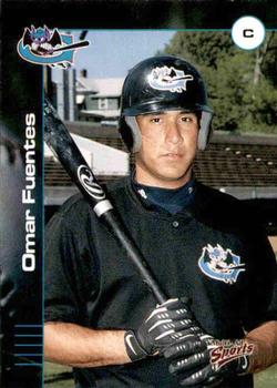 2001 Multi-Ad Greensboro Bats #13 Omar Fuentes Front