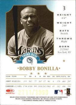 1998 Leaf - Fractal Foundations #3 Bobby Bonilla Back