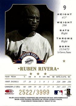 1998 Leaf - Fractal Foundations #9 Ruben Rivera Back