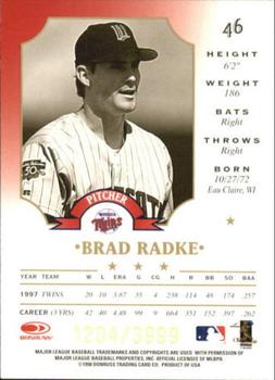 1998 Leaf - Fractal Foundations #46 Brad Radke Back
