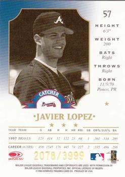 1998 Leaf - Fractal Foundations #57 Javier Lopez Back